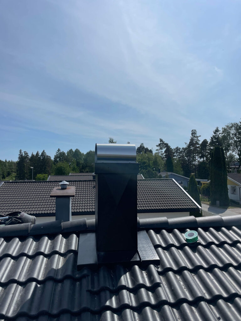 Nytt pipebeslag på takpipe